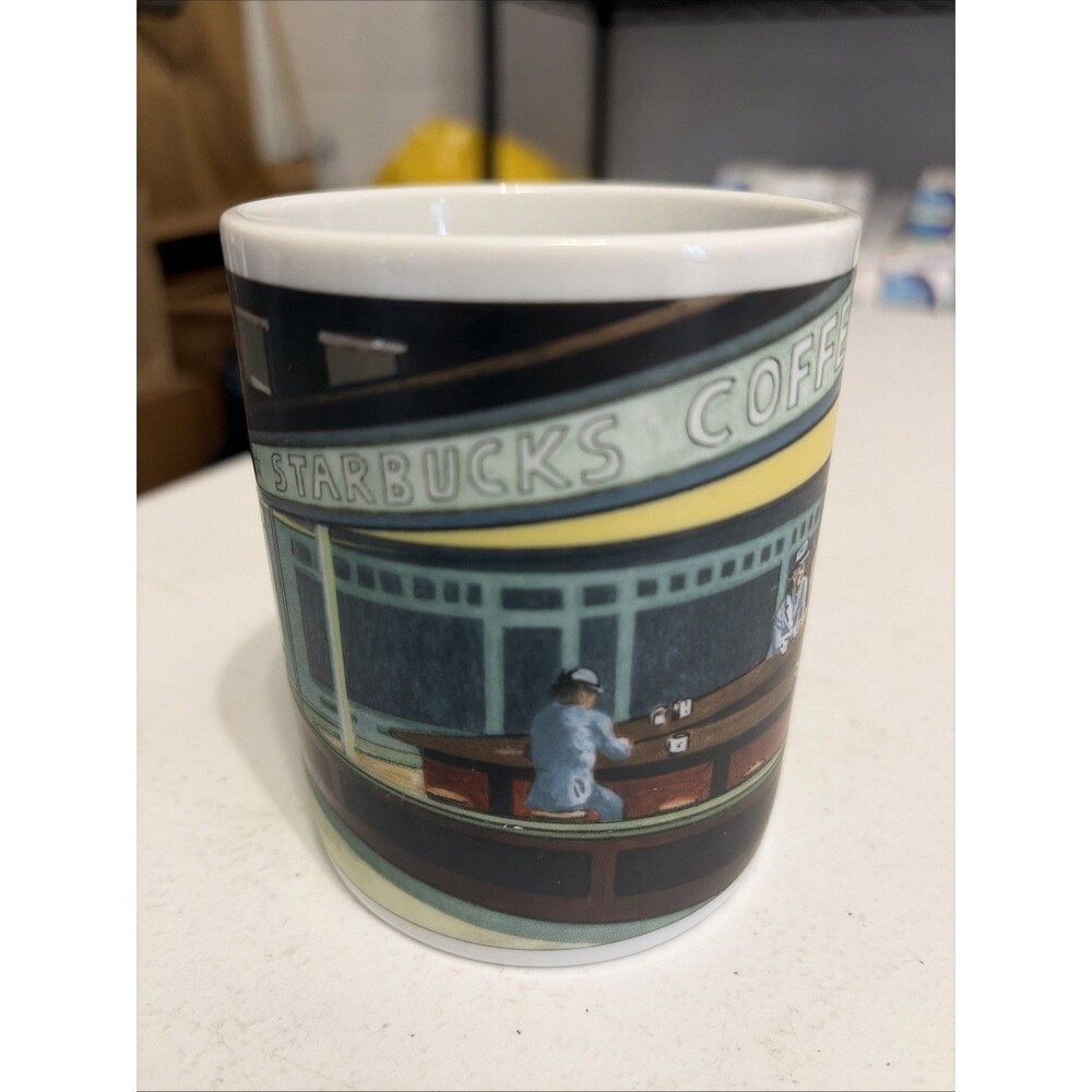 Starbucks 1940s,50s Diner Scene Ceramic Mug By Chalew Free Ship U.s.